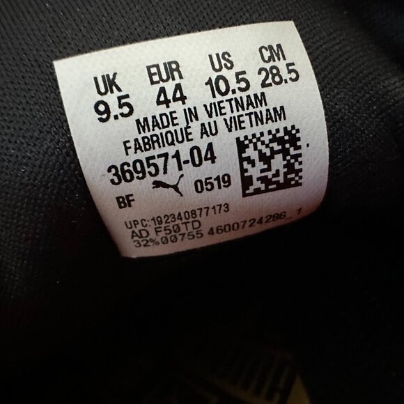 Puma Black, Teal and Red Roma Sneakers, US 10.5 - Picture 8 of 8